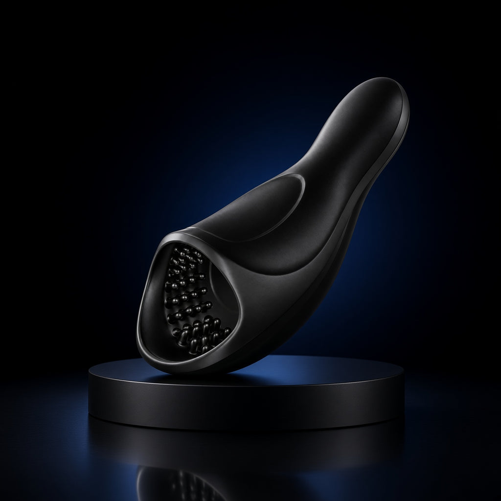 Massageador masculino Ondavir sobre pedestal, design premium