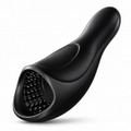 Massageador masculino Ondavir em silicone preto fosco