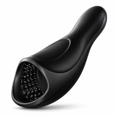 Massageador masculino Ondavir em silicone preto fosco